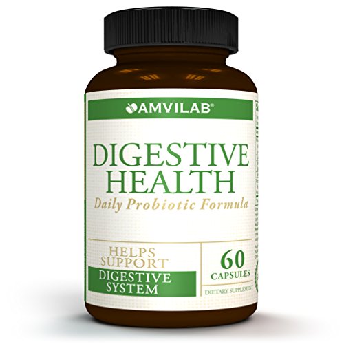 AMVILAB Digestive Health Supplement,Daily Probiotic 7 Billion CFUs per Capsule,5 Essential Strains Including Lactobacillus GG. Supports Intestinal and Immune Health. 60 Capsules AMVILAB Digestive Health Supplement,Daily Probiotic 7 Billion CFUs per Capsule,5 Essential Strains Including Lactobacillus GG. Supports Intestinal and Immune Health. 60 Capsules