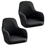 ZSDCGC Curved Back Accent Chair Covers, 2Pcs Modern Bar Stools Covers Wing Back Chair Protector with