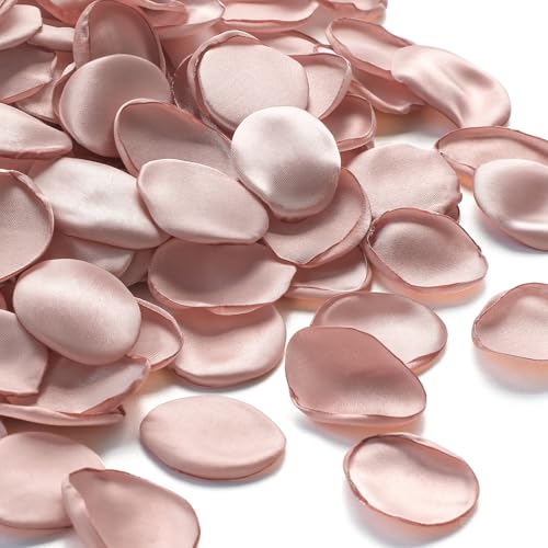 Floroom 300pcs Rose Petals Dusty Rose Faux Silk Flower Petals for Wedding Flower Girl Basket Aisle Scatter Dinner Table Centerpieces Party Confetti Bridal Shower Romantic Night Decoration