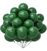 CVPARTYON Green Balloons, 60 PCS Dark Green Balloons 12 Inch Latex Balloon for Birthday Parties D...