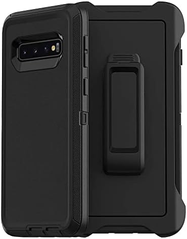 Defender Case Compatible with Samsung Galaxy S10 Case - Black