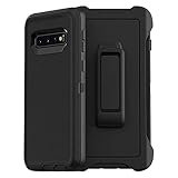 Defender Case Compatible with Samsung Galaxy S10 Case - Black