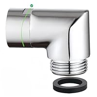 Handdouche-adapter, 2 stuks hoekstuk voor douchekop met 2 afdichtingsringen, doucheslang, adapter, douchekop, hoek 145 graden, voor kraanverlenging (koper Handdouche-adapter, 2 stuks hoekstuk voor douchekop met 2 afdichtingsringen, doucheslang, adapter, douchekop, hoek 145 graden, voor kraanverlenging (koper