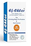 Ef-Chlor Water Purification Tablets 64 Tablets - 400mg Portable Drinking Water Purification & Sterilisation Tablet Ideal for Emergencies Survival Purifies 26.4 Gallons - 39.62 Gallons in 1 Tablet
