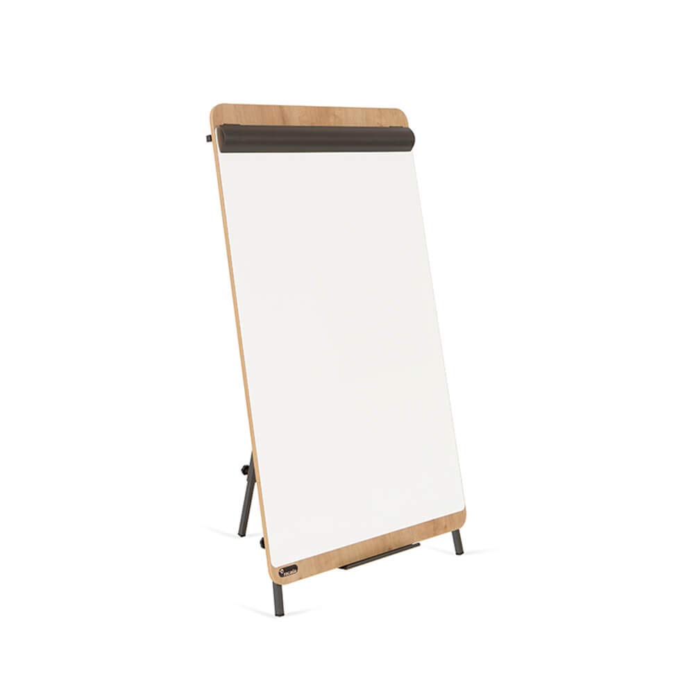 Rocada | Flipchart NATURAL | HxB 1950 x 690 mm, Rahmen in Holzoptik, dreibeinig