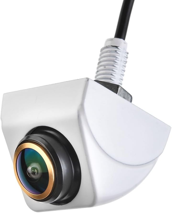 AHD 720P/CVBS Backup/Front View Camera Adjustable Fisheye Lens Cam with 4Pin to RCA Cable & Vehicle Camera for Cars SUVs Pickups Trucks RVs 170° Wide View Angle Night Vision & White Camera