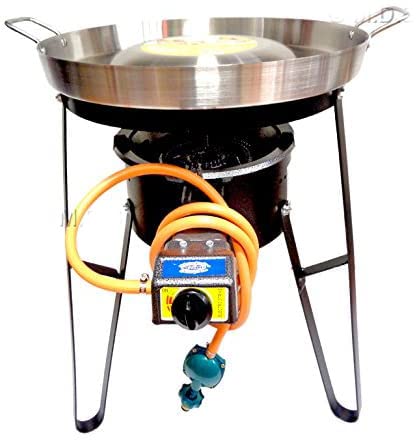 Comal Convex 21" With Burner Set Heavy Duty Metal Automatic Propane Gas Portable #TOP12