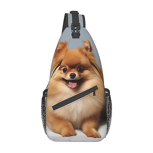 RLDOBOFE Süßer Pint-Brusttasche, Unisex, Umhängetasche, leicht, Tagesrucksack für Reisen, Wandern, Schwarz, Einheitsgröße