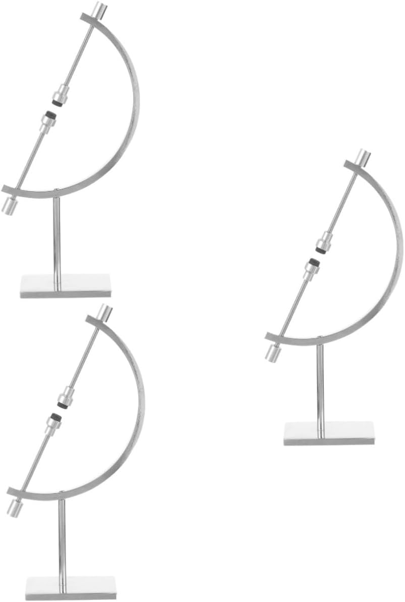 3pcs Adjustable Metal Crystal Display Holder Stand for Crystal Premium Plated Design Sturdy Elegant Ornament Stand for Home and Collectibles