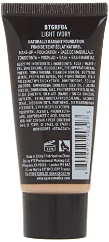 Nyx Professional Makeup Born To Glow Naturally Radiant Foundation, Medium Coverage - Light Ivory #TOP1