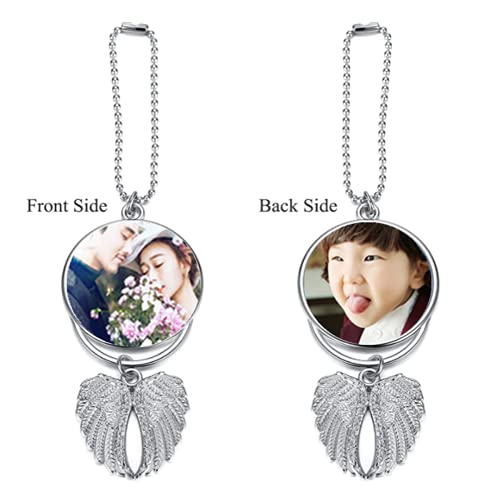 Jiamin Guardian Angel Rearview Mirror Exquisite Photo Frame Stainless Steel Guardian Angel Car Pendant Window Suspension And Porch Decoration #TOP5