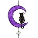 Jones Black Cat on a Moon Wind Chime