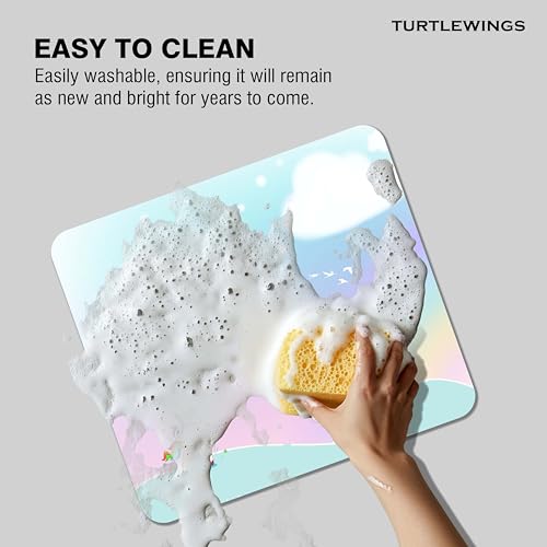 Image of TURTLEWINGS | Mousepad | Smiley - 22x18 cm, 3mm Thick | Abstract Design Non-Slip Rubber Base | Office, Study & Gaming Use | Premium Smooth Surface 11 15