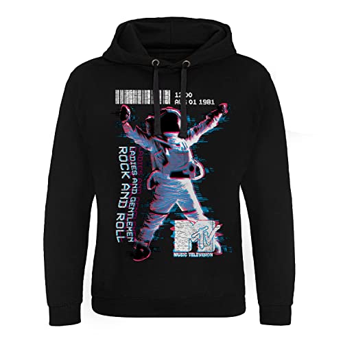 MTV Officiellement sous Licence Moon Man Epic Sweat À Capuche (Noir), XXL