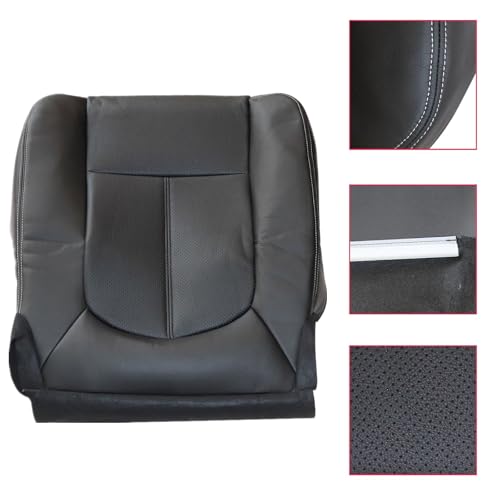 NLQR Driver Side Bottom & Top Lean Back Replacement Perforated Leather Seat Covers Black Compatible with Ford F250 F350 F450 F550 Lariat 2011 2012 2013 2014 2015 2016 by NLQR - Used condition - Image 3