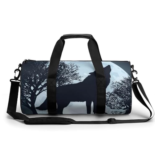 Sac de sport gym hurlement de loup voyage et week-end 45x23x23cm