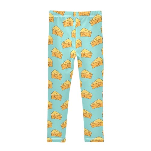 Toddler Girls Leggings Full Length Pants Cheese Active Leggings for Girls 6T2