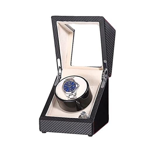 Caja bobinadora para relojes automáticos con luz LED y diseño elegante para coleccionistas