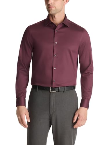 Calvin Klein Men's Dress Shirt Slim Fit Non Iron Stretch Solid