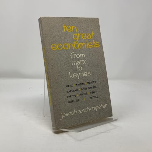 Ten Great Economists From Marx to Keynes. B000L2FEKI Book Cover