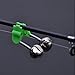 EatingBiting 20X Green Fishing Bells Spring Loaded Clamp Fishing Rod Bite Bait Tone Alarm with Twin Bells Ring Silver Tone Double Fishing Pole Bells ﻿