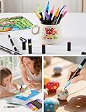 YISSVIC Acrylic Paint Pens 48 Colours Dual Tip Colouring Pens Acrylic Markers Art Drawing Set for Kids Adults - Image 8