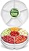 Party Bargains 6 Sectional Round Plastic Serving Tray, Size: 12 inch, Color: White/Silver, Pack of 4