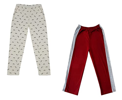 Image of indi weaves Boys and Girls Cotton Solid and Printed Pyjama /Pant /Trackpants