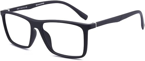 GUDVUE Gafas de luz azul para hombre, lentes rectangulares para computadora y juegos