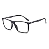 GUDVUE Blue Light Glasses for Men Rectangle Computer Glasses Gaming Eyeglasses, Black