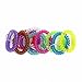 Gocomcom Honbay Flexible Spiral Coil Wrist Band Key Ring Chain, Pack of 10, Assorted colors