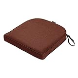 Classic Accessories Montlake FadeSafe Water-Resistant 20 x 20 x 2 Inch Outdoor Chair Cushion, Heather Henna Red, Outdoor Chair Cushions, Patio Chair Cushions, Patio Cushions