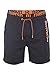 Produktbild riverso Badehose Herren Regular Fit RIVBobby Badeshorts Sporthose Schwimmhose Shorts Kurze Hosen Print Elastischer Bund Schwarz 4XL, Größe:4XL, Farbe:Black-Shiny Orange