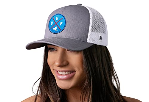Image of HAKA State City Trucker Hat for Men & Women, Adjustable Baseball Hat, Mesh Snapback, Sturdy Outdoor Black Golf Hat