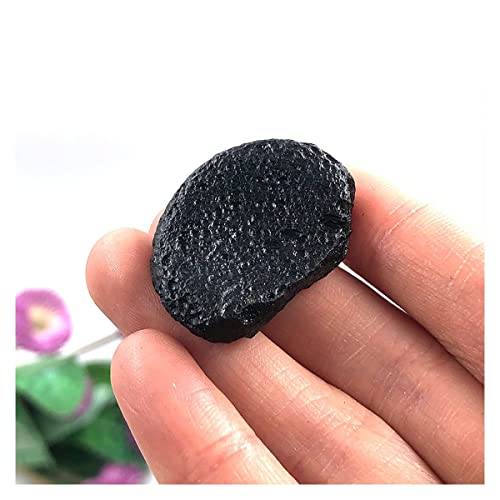 Météorite tchèque pendentif d'exception en tektite noire brute 100g