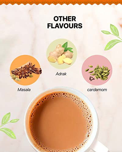 Image of Chaizup Premium 1 Min Instant Saffron Tea Premix - 500g Can | Saffron Flavours | Approx. 35 Servings | 500g