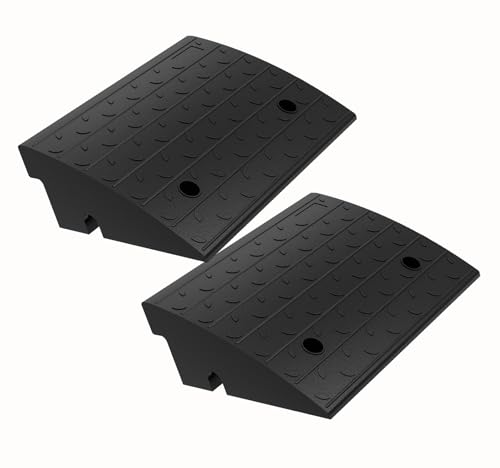 Ramplas para acera plástico 2 unidades 5 pulgadas alto 17 pulgadas largo