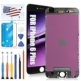 A-MIND for iPhone 6 Plus Screen Replacement, LCD Screen for iPhone 6 Plus A1522 A1524 5.5' LCD Display Touch Digitizer Panel Full Assembly Kits with Repair Tools (Black)