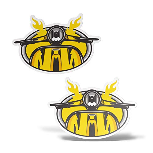 Erreinge Sticker x2 Vespa Fiamme Scooter Bike