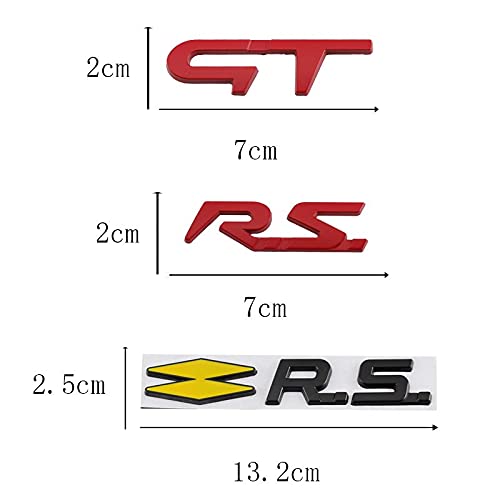 Auto 3D Uiterlijk Sticker GT RS Auto Sticker Grille Voor Renault RS GT Sport Clio Scenic Megane Koleos Sandero Safrane… - Afbeelding 7