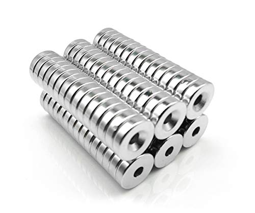 Image of 10 Pieces 15x5mm with 5mm Countersunk Hole Magnet Multi-Use Refrigerator Magnets for Refrigerator Craft Project