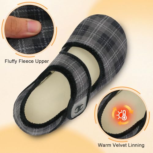 Comfy House Slippers for Women & Men - Wide Diabetic Sock Slippers, Soft & Cozy Barefoot House Shoes3