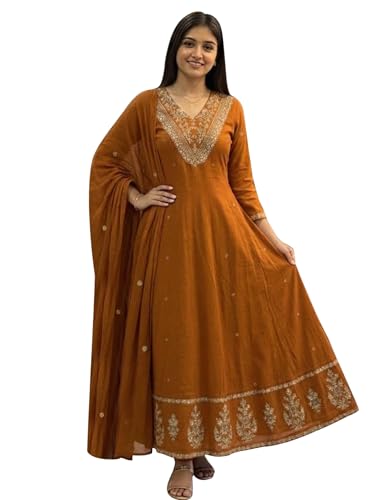 Kurta trapèze femme en viscose avec pantalon et dupatta assortis