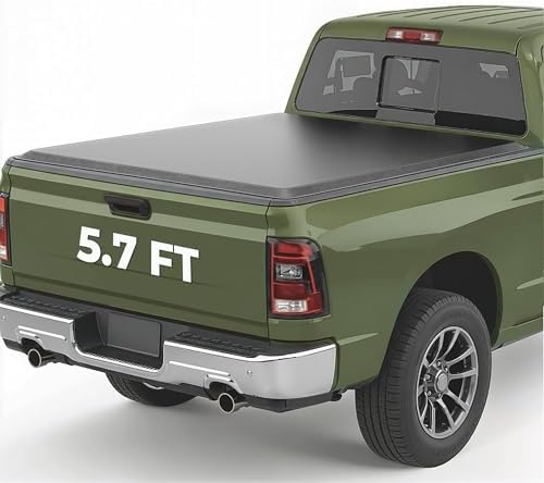 TNMT Soft Roll Up Truck Bed Tonneau Cover Compatible with 2009-20...