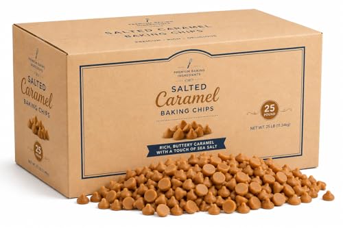 Salted Caramel Baking Chips – Bulk Sweet & Salty Caramel Flavored Chips for Commercial Baking, Desserts & Candy Making