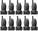 Retevis H-777H Walkie Talkies, Shatterproof Hidden Screen, Channel Display, Portable FRS, LED Flashlight, USB-C Charging, Emergency Alarm, VOX Handsfree, Compact(10 Pack)