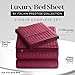 Elaine Karen Full Sheet Set - 4-Piece Striped Full Size Bed Sheets - Soft & Cooling Deep Pocket Full Bed Sheet Set - Wrinkle-Free Microfiber Bedding with 1 Fitted Sheet, 1 Flat Sheet, 2 Pillowcases
