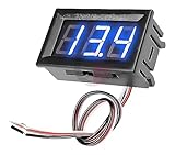 Genérico Medidor Bateria Voltímetro Digital Remote Fonte Chaveada 12v 100v 24v 36v Som Automotivo 3 Fios