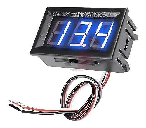 Genérico Medidor Bateria Voltímetro Digital Remote Fonte Chaveada 12v 100v 24v 36v Som Automotivo 3 Fios