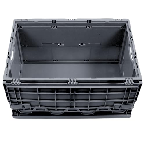 Caisse pliable robuste de rangement à couvercle emboîtable 60cm - 5